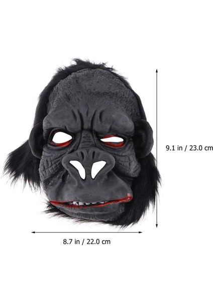 Lateks Goril Maskesi Maymun Maskesi Et Maskesi Orangutan Siyah Saçlı 1 No (3791) fırsatları