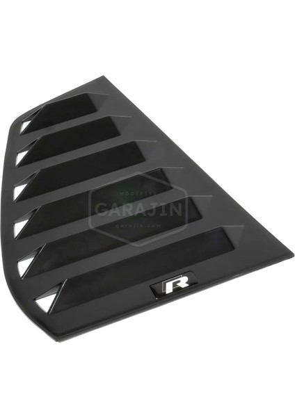 Golf 6 2008 - 2012 Için Uyumlu Kelebek Cam Kaplaması R Parlak Siyah Abs (Piano Black)