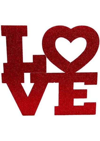 Love Kırmızı Strafor Süs 45X48CM