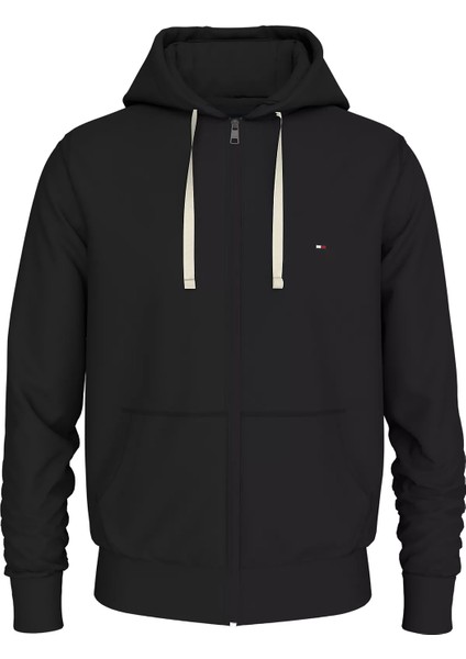Erkek Essentıal Terry Zıp Through Sweatshirt - Siyah