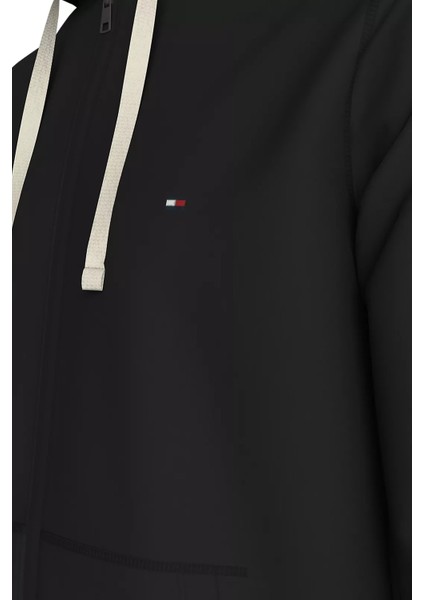 Erkek Essentıal Terry Zıp Through Sweatshirt - Siyah fiyatları