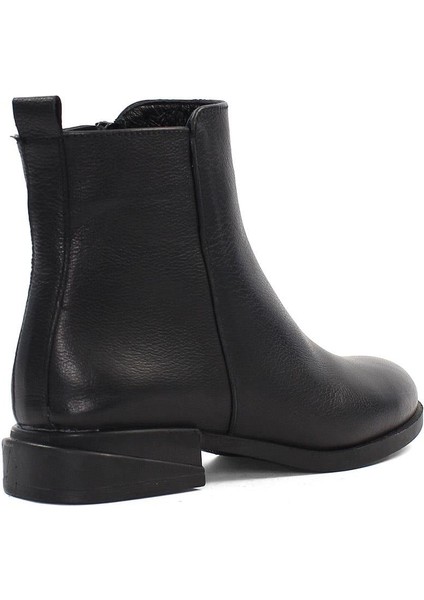 Kadın Siyah Fermuarlı Deri Bot indirimleri
