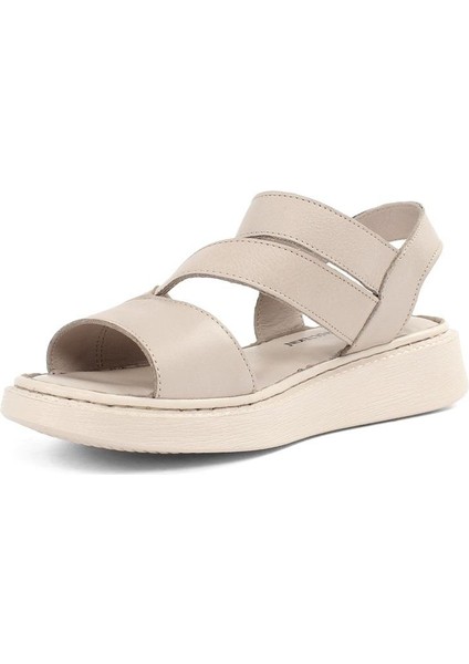 Kadın Gri Bilekten Cırt Cırtlı Deri Sandalet fırsatları