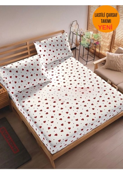 Lastikli Çift Kişilik Çarşaf ve 1 Adet Yastık Kılıfı 100 x 200 CMSETYS8856421