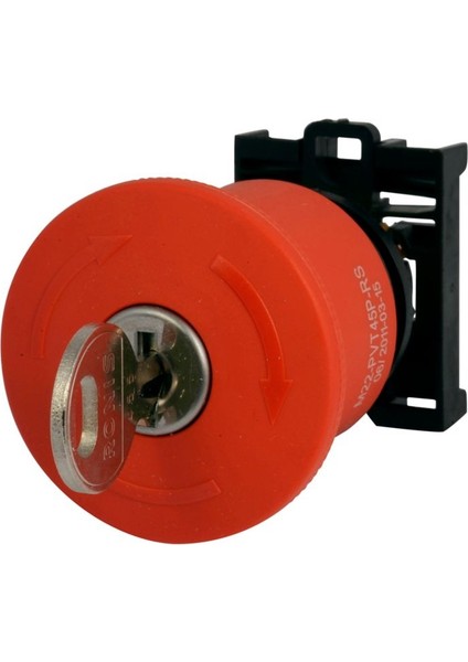 M22-PVS45P-RS Buton Aksesuarı: Acil Durdurma Butonu Kafası (Mantar, Çevirmeli), 45MM, Ronıs Kilitli