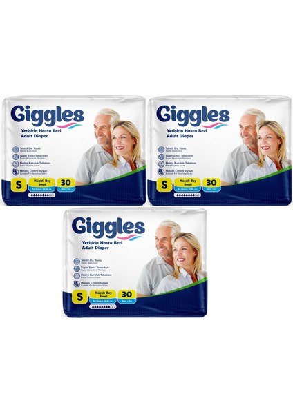 Hasta Bezi Yetişkin Bel Bantlı Tekstil Yüzey Küçük - Small (S) 90 Adet (3pk*30)