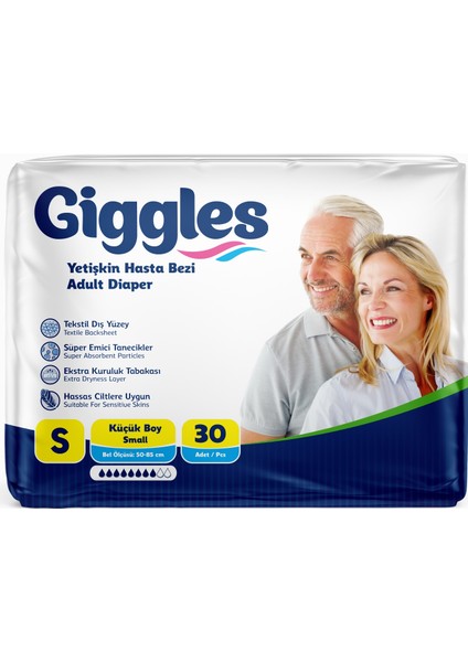 Hasta Bezi Yetişkin Bel Bantlı Tekstil Yüzey Küçük - Small (S) 90 Adet (3pk*30) fiyatları
