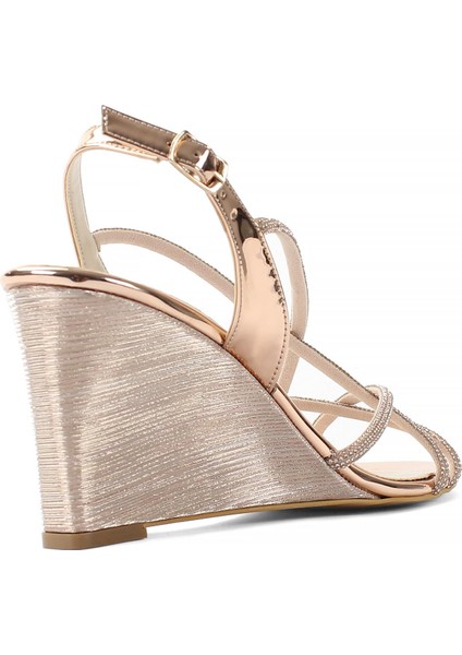 Kadın Rose Taşlı Dolgu Topuklu Abiye Ayakkabı indirimleri