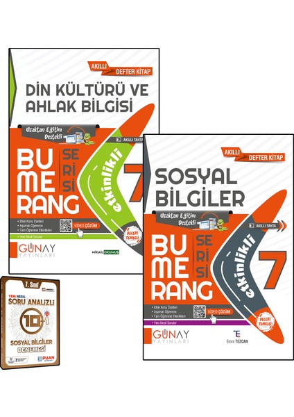 2025 7. Sınıf Din Kültürü - Sosyal Bilgiler Bumerang Serisi + Deneme