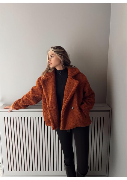 Gabrielė Teddy Önden Düğmeli Mont