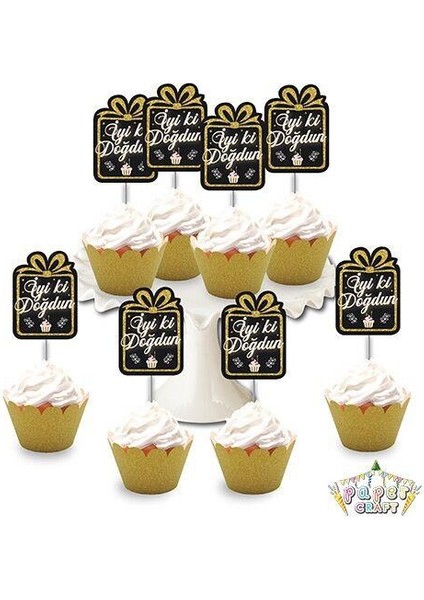 Iyi Ki Doğdun Simli Eva Delux Kürdan Seti 8'li