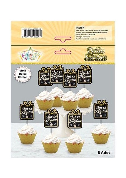 Iyi Ki Doğdun Simli Eva Delux Kürdan Seti 8'li fiyatları