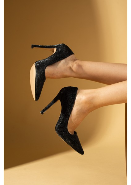 Simli Ince Uzun Topuklu Kadın Stiletto 71-53-24SIM modelleri