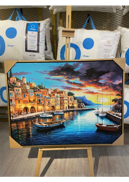 Dokulu Renkli Kanvas Tablo 75*100 cm