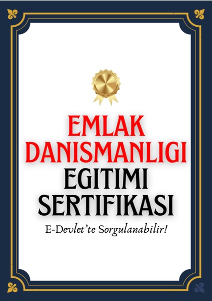 Eğitim Sepeti Online Emlak Danışmanlığı Eğitimi Sertifikası