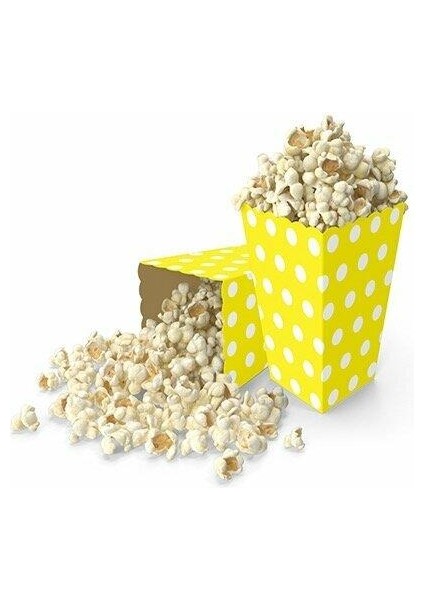 Beyaz Puantiyeli Sarı Mısır Kutusu 8'li