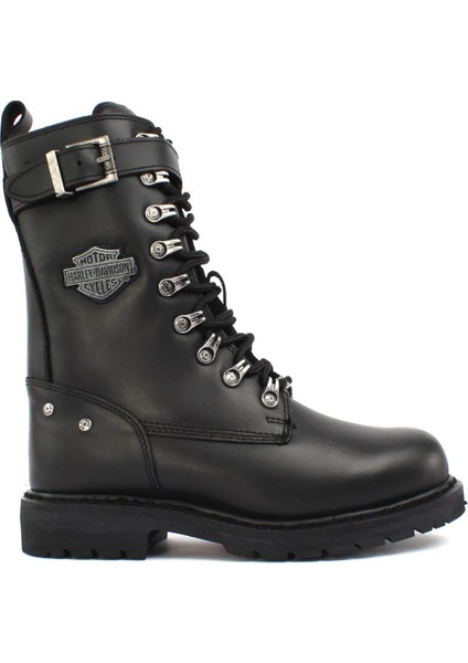Harley Davidson Gladis Kadın Siyah Deri Bot