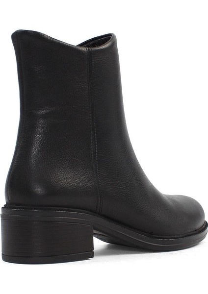 Kadın Siyah Fermuarlı Deri Bot indirimleri