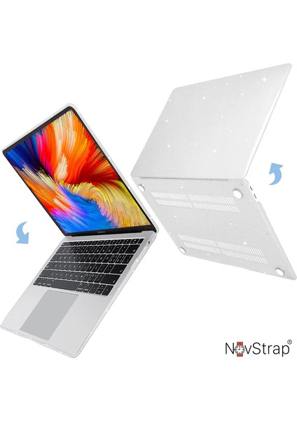Apple Macbook Pro 16 Inç M4/pro/max A3186 A3403 ile Uyumlu Simli Kılıf Sert Glitter