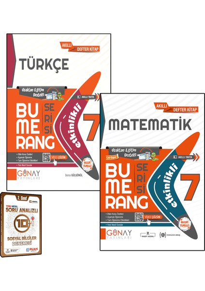 2025 7. Sınıf Türkçe - Matematik Bumerang Serisi + Deneme