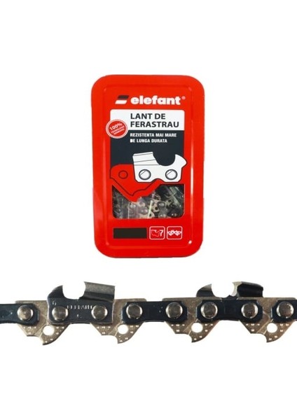 Motorlu Testere Zinciri: Zincir Adımı 1/4 Mini, Pala Oluğu: 1,3 Mm, 48E - 24 Diş (8')