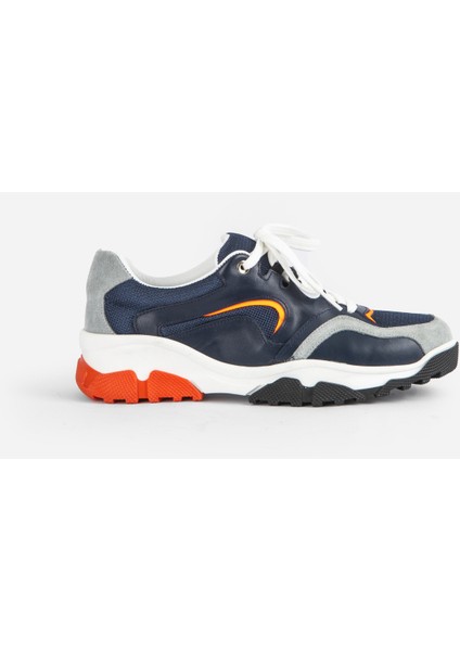 Shoes Deri Lacivert Erkek Spor Ayakkabı