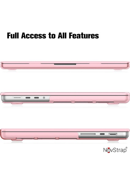 Apple MacBook Pro 16 Inç M4 A3186 A3403 ile Uyumlu Parlak Kılıf +Şeffaf Klavye Kılıfı +Film indirimleri