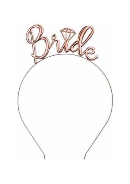 Bride Metal Rose Gold Taç