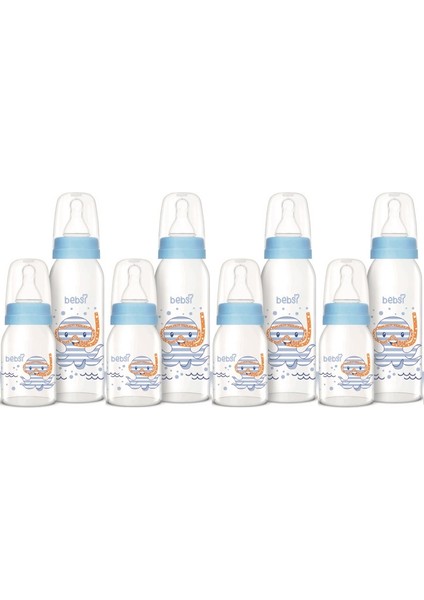 Cam Biberon Seti Mavi (250ML+125ML) (4 Lü Set)