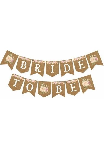Bride To Be Zikzak Harf Banner