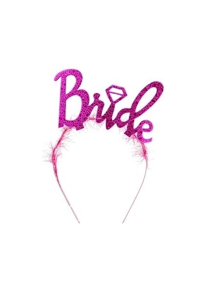 Bride Fuşya Metal&eva Taç