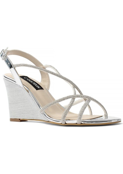 Kadın Lame Taşlı Dolgu Topuklu Abiye Ayakkabı modelleri