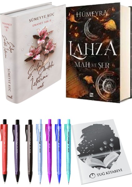 Lahza 1 Mah ve Şer Ciltli ve Silme Sendeki Izlerimi Ciltli Sümeyye Koç 2'li Set + Hediyeli