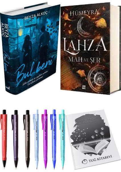 Lahza 1 Mah ve Şer Ciltli ve Bul Beni Ciltli Beyza Alkoç 2'li Set + Hediyeli