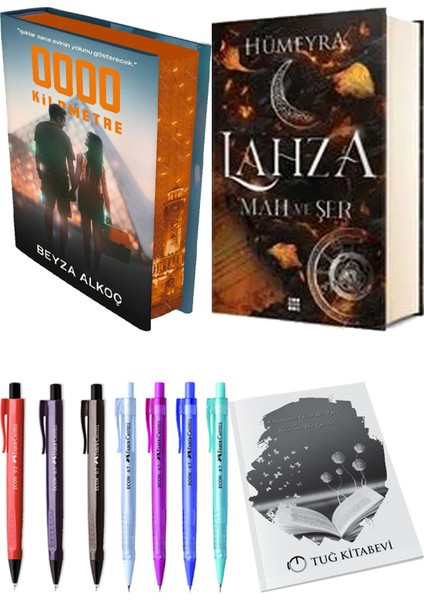 Lahza 1 Mah ve Şer Ciltli ve Sıfır Kilometre Film Özel Baskı Ciltli Beyza Alkoç 2'li Set + Hediyeli