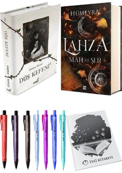 Lahza 1 Mah ve Şer Ciltli ve Düş Kefeni 2 Ciltli Emine Tavuz 2'li Set + Hediyeli