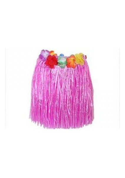 Hawaii Hula Eteği Pembe Renk 40 cm