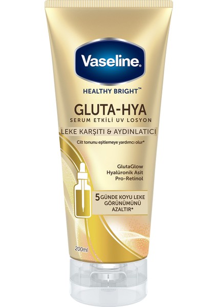 Gluta Hya Serum Etkili Uv Losyon Leke Karşıtı ve Aydınlatıcı 200 ml