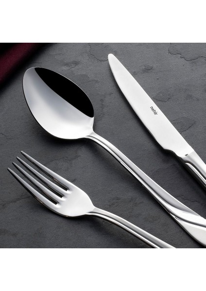 Safir Sade 30 Parça 6 Kişilik Çatal Kaşık Takımı modelleri