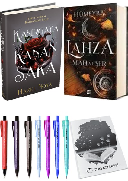 Lahza 1 Mah ve Şer Ciltli ve Ephesus Yayınları Kasırgaya Kanan Saka 1 Ciltli Hazel Noya 2'li Set + Hediyeli