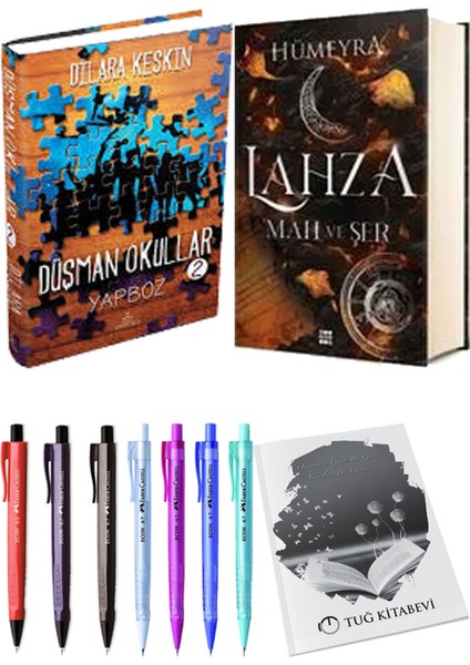 Lahza 1 Mah ve Şer Ciltli ve Ephesus Düşman Okullar 2 Ciltli Dilara Keskin 2'li Set + Hediyeli