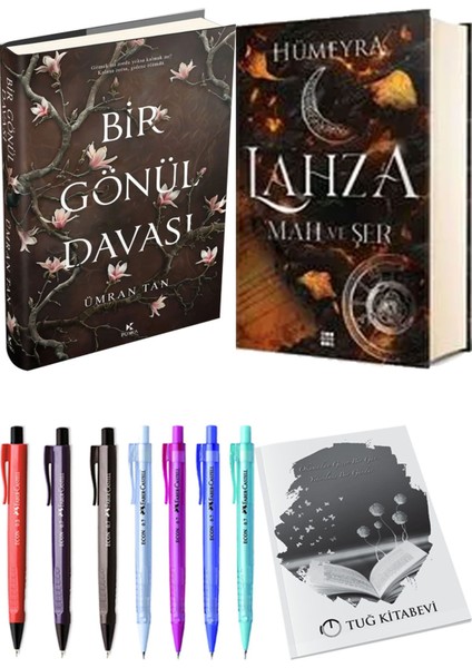 Lahza 1 Mah ve Şer Ciltli ve Bir Gönül Davası Ciltli Ümran Tan 2'li Set + Hediyeli