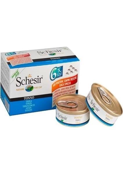Populermarketim - Schesir Multipack Tuna Konserve Kedi Maması 6X50 gr