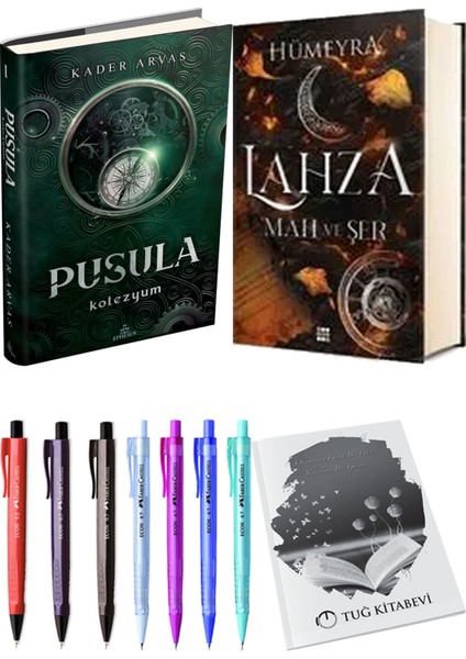 Lahza 1 Mah ve Şer Ciltli ve Pusula 1 Kolezyum Ciltli Kader Arvas 2'li Set + Hediyeli