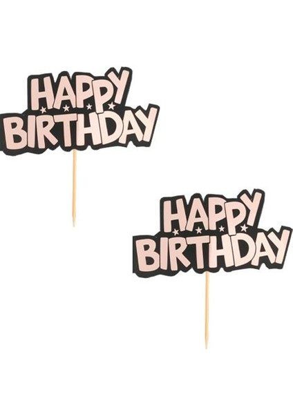 Happy Birthday Rose Gold Kürdan 2'li