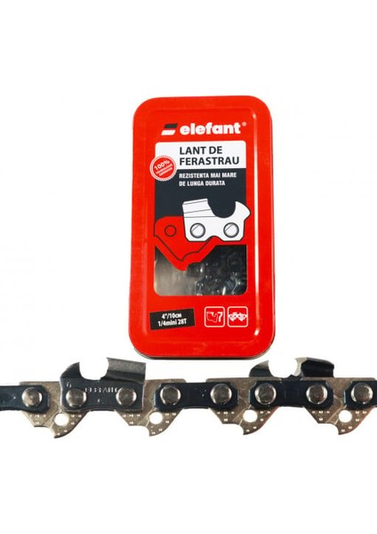 Motorlu Testere Zinciri: Zincir Adımı 1/4 Mini, Pala Oluğu:1,3mm, 28E - 14 Diş (4', 10CM)