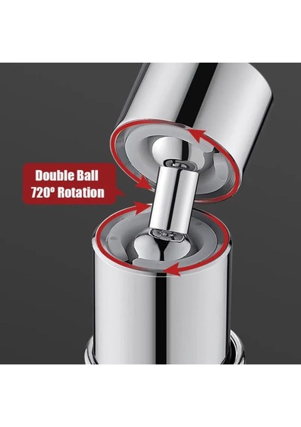 3 Fonksiyonlu Tasarruflu 360 Derece Döner Musluk Lavabo Başlığı Mutfak Bataryası Musluk Başlığı