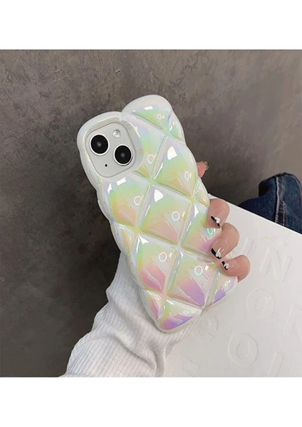 Iphone 11 Uyumlu Lux Puf Hologram Baklava Dilimli Silikon Kılıf