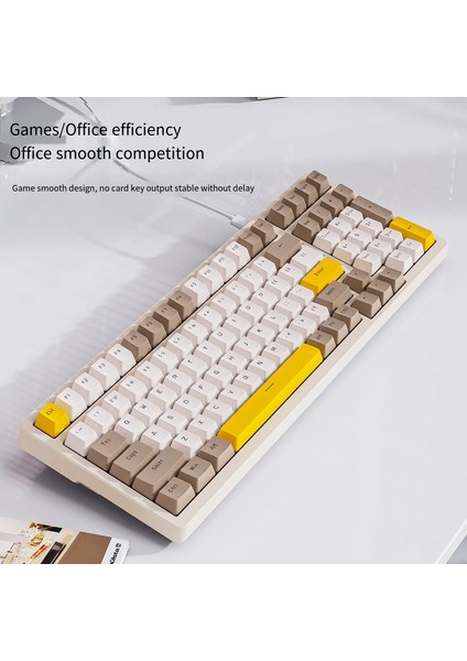 Ziyoulang K3 Max Blue Switch Mini Oyuncu Klavyesi Gaming Mekanik 100 Tuşlu 18 LED USB Type-C Kablo