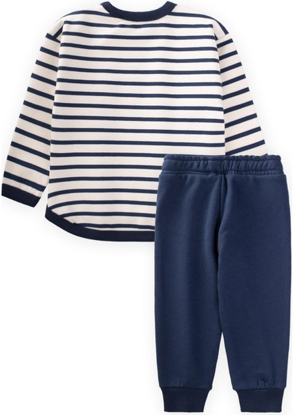 Çizgili Sweatshirt Takım 1-7 Yaş Lacivert fiyatları